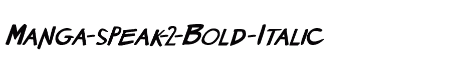 font Manga-speak-2-Bold-Italic download