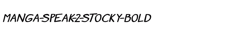 font Manga-speak-2-stocky-Bold download