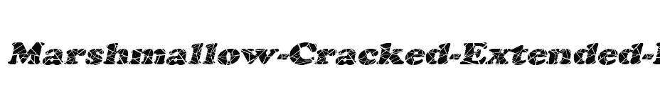 font Marshmallow-Cracked-Extended-Italic download