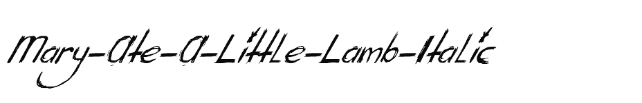 font Mary-Ate-A-Little-Lamb-Italic download