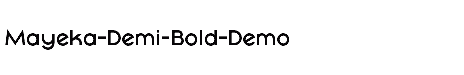 font Mayeka-Demi-Bold-Demo download