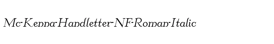 font Mc-Kenna-Handletter-NF-Roman-Italic download