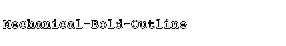 font Mechanical-Bold-Outline download