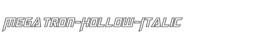 font Megatron-Hollow-Italic download