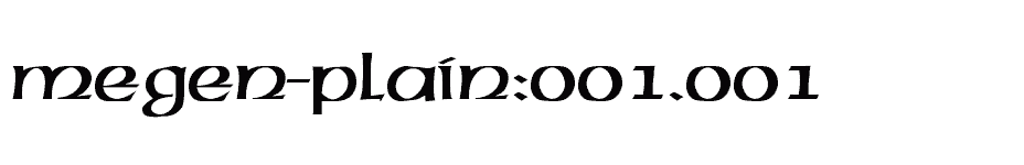 font Megen-Plain:001.001 download