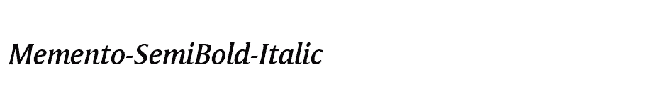 font Memento-SemiBold-Italic download