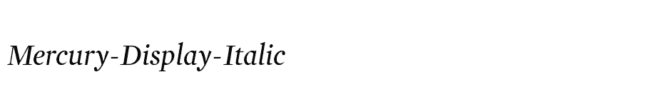 font Mercury-Display-Italic download