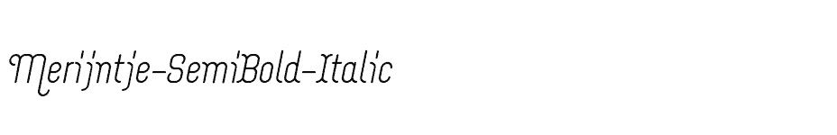 font Merijntje-SemiBold-Italic download