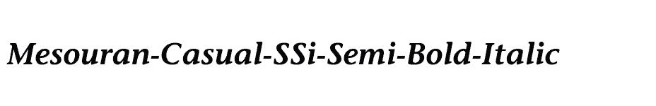 font Mesouran-Casual-SSi-Semi-Bold-Italic download