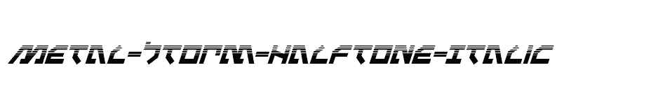 font Metal-Storm-Halftone-Italic download