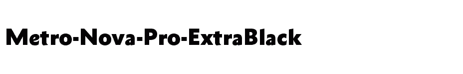 font Metro-Nova-Pro-ExtraBlack download