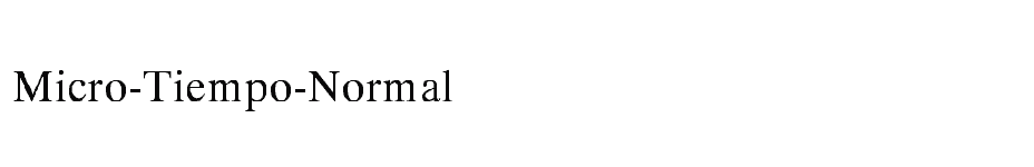 font Micro-Tiempo-Normal download