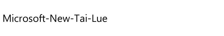 font Microsoft-New-Tai-Lue download