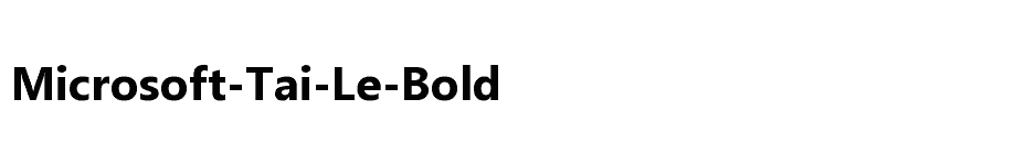 font Microsoft-Tai-Le-Bold download