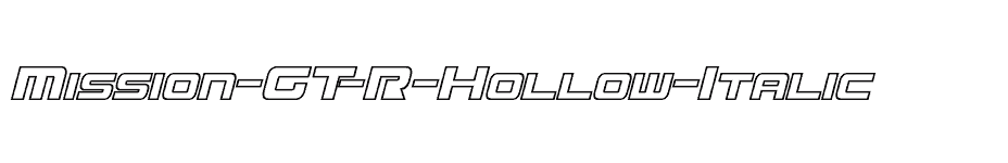font Mission-GT-R-Hollow-Italic download