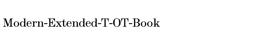 font Modern-Extended-T-OT-Book download