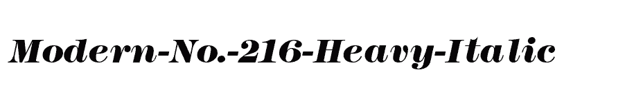 font Modern-No.-216-Heavy-Italic download