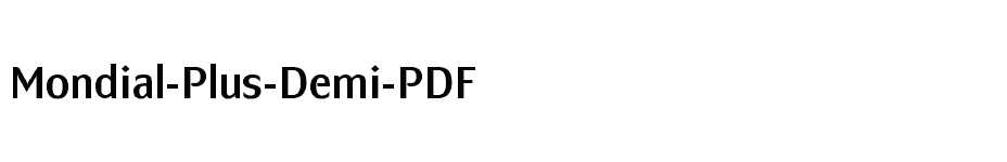 font Mondial-Plus-Demi-PDF download