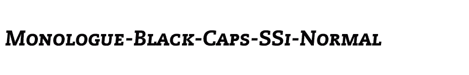 font Monologue-Black-Caps-SSi-Normal download