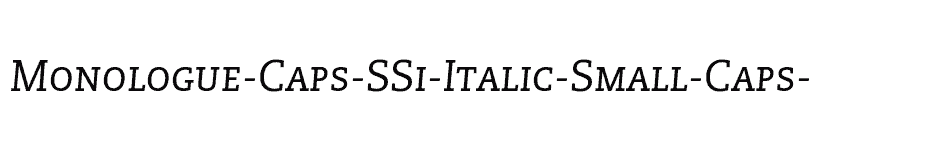 font Monologue-Caps-SSi-Italic-Small-Caps- download