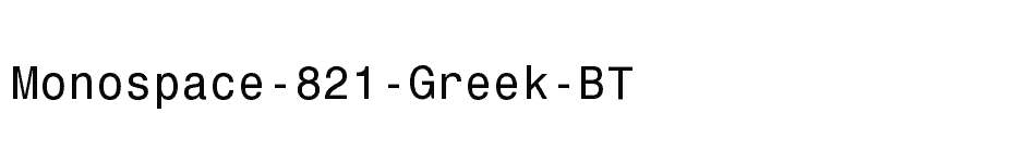 font Monospace-821-Greek-BT download