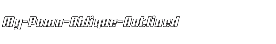 font My-Puma-Oblique-Outlined download