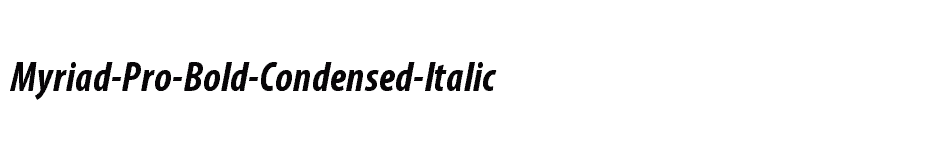font Myriad-Pro-Bold-Condensed-Italic download