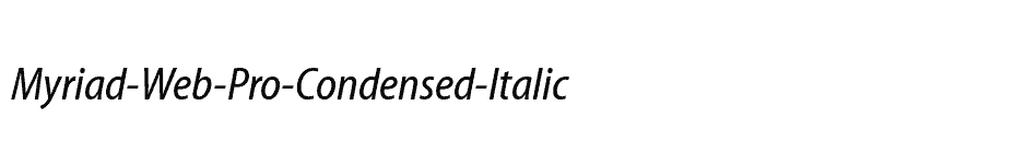 font Myriad-Web-Pro-Condensed-Italic download