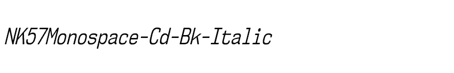 font NK57Monospace-Cd-Bk-Italic download