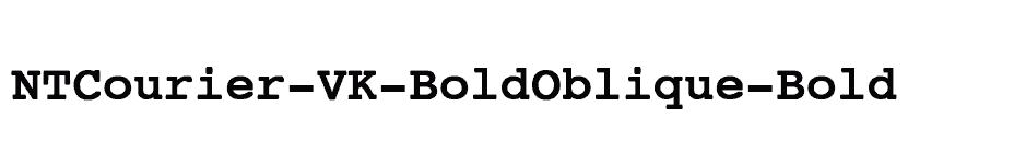 font NTCourier-VK-BoldOblique-Bold download