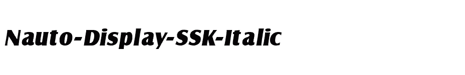 font Nauto-Display-SSK-Italic download