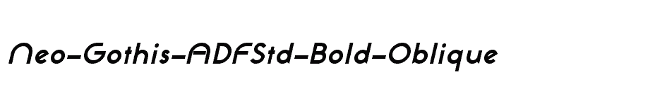 font Neo-Gothis-ADFStd-Bold-Oblique download