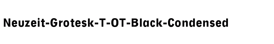 font Neuzeit-Grotesk-T-OT-Black-Condensed download