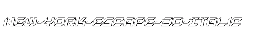 font New-York-Escape-3D-Italic download