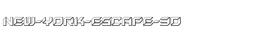 font New-York-Escape-3D download