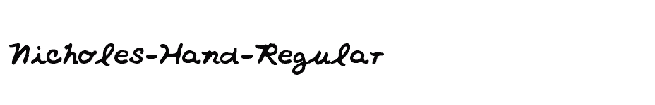 font Nicholes-Hand-Regular download