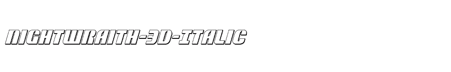 font Nightwraith-3D-Italic download