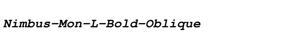 font Nimbus-Mon-L-Bold-Oblique download