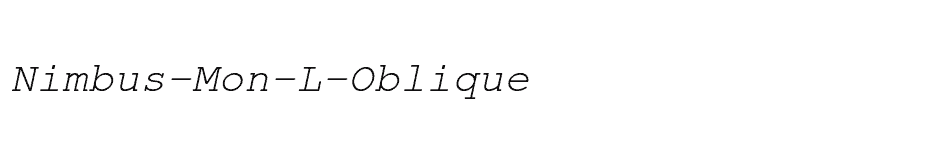 font Nimbus-Mon-L-Oblique download