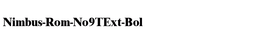 font Nimbus-Rom-No9TExt-Bol download