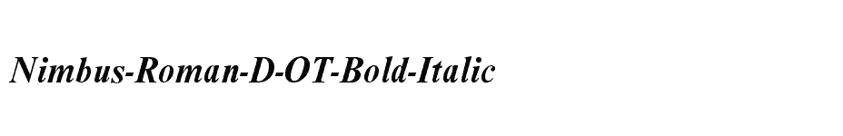 font Nimbus-Roman-D-OT-Bold-Italic download