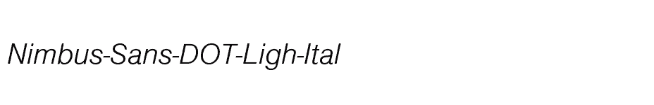 font Nimbus-Sans-DOT-Ligh-Ital download