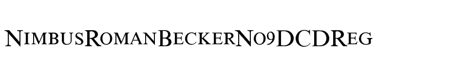 font NimbusRomanBeckerNo9DCDReg download