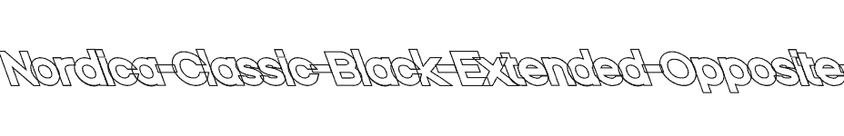font Nordica-Classic-Black-Extended-Opposite-Oblique-Outline download