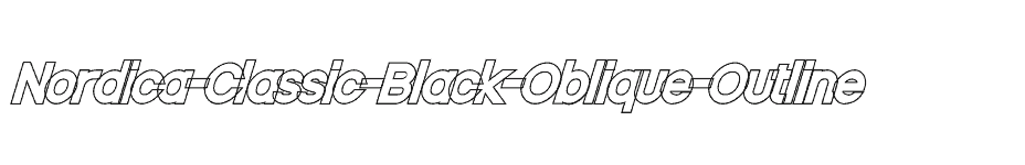 font Nordica-Classic-Black-Oblique-Outline download