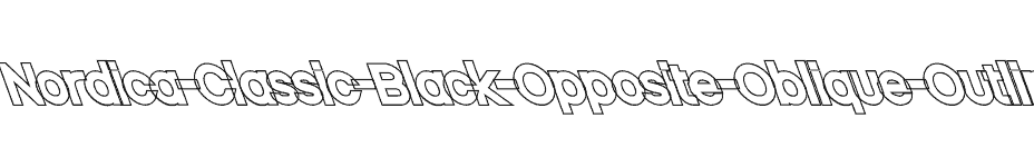 font Nordica-Classic-Black-Opposite-Oblique-Outline download