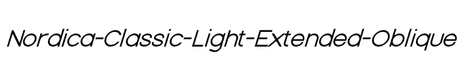 font Nordica-Classic-Light-Extended-Oblique download
