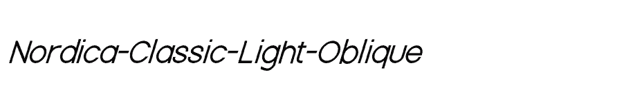 font Nordica-Classic-Light-Oblique download