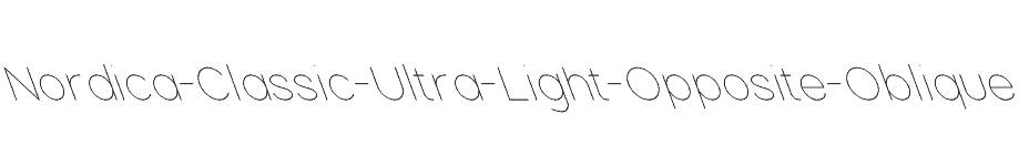 font Nordica-Classic-Ultra-Light-Opposite-Oblique download
