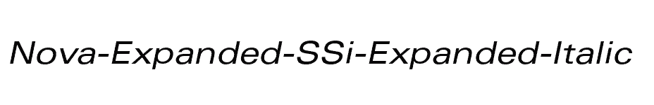 font Nova-Expanded-SSi-Expanded-Italic download